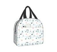 fifbird Lunch Bag Kawaii Music Notes Insulated Reusable Work Picnic Snack Cooler Holder Tote Bags