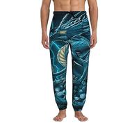 fifbird Mens Sweatpants Flash Dragon with Skull Baggy Trousers Jogger Pants with Drawstring 3D Sports Leggings 3XL