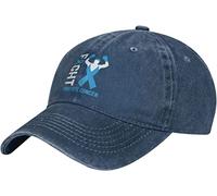 fifbird Unisex Cowboy Baseball Cap Fight Prostate Cancer Adjustable Trucker Cap Baseball Cap Navy