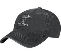 fifbird Unisex Cowboy Baseball Cap Ham Radio Operator Adjustable Trucker Cap Baseball Cap Black