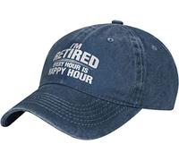fifbird Unisex Cowboy Baseball Cap I Am Retired Every Hour is A Happy Hour Adjustable Trucker Cap Baseball Cap Navy