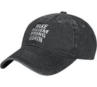 fifbird Unisex Cowboy Baseball Cap Make Racism Wrong Again Adjustable Trucker Cap Baseball Cap Black