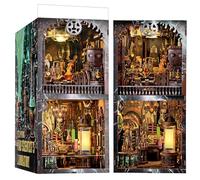 fifijoy Book Nook Kit - DIY Miniature House Dollhouse Kit for Adults and Teenagers, Steampunk Booknook Tiny House Bookshelf Decor 3D Wooden Puzzle (Mad Scientist Lab)