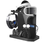 fifilion Multifunction Vertical Stand For PS4,Slim,Pro, PSVR,PSVR2,Charging Station, Cooling Fan Cooler,Headset Storage Holder, Docking Station Charger Dock,DualShock 4 Controller, 4Port USB Hub