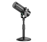 FIFINE AmpliTank TANK6S Vocal-Dynamic-Microphone, XLR-USB-Podcast-Microphone with Desktop Stand, Mute Button, Volume Knob, Studio Metal Built, Streaming-Mic for Content Creation, Music Recording