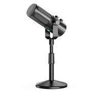 FIFINE AmpliTank TANK6S Vocal-Dynamic-Microphone, XLR-USB-Podcast-Microphone with Desktop Stand, Mute Button, Volume Knob, Studio Metal Built, Streaming-Mic for Content Creation, Music Recording