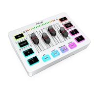 FIFINE Audio Mixer, Gaming Streaming PC Mixer with Slider Fader, XLR Microphone Interface, Monitoring, for Video/Game Voice/Podcast Recording-AmpliGame SC3W