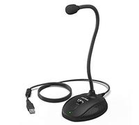 FIFINE Computer Microphone USB Gooseneck Mic with Volume Control,Mute Button and LED Indicator Ideal Desktop/Laptop Microphone for Zoom, Conference Calls, Voice Recording, Gaming, Podcast-K054
