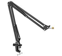 FIFINE CS1 Microphone Arm Stand | Suspension Boom Scissor Mic Stand with Clamp, 3/8" to 5/8" Adapter for Voice-over, Gaming, Recording, Studio, Home Office.