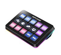 FIFINE D6 Streaming Controller, Macro Keyboard with 15 Customizable Keys for Live Stream, Gaming and Podcast, Compatible with Twitch/OBS/YouTube/Streamlabs Etc, Keypad for Mac and PC