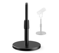 FIFINE Desktop Microphone Stand, Heavy-Duty Metal Adjustable Table Mic Stand with 5/8" Male to 3/8" Female Screw Adapter, 4 Non-Slip Pads Compatible
