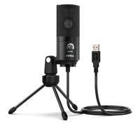 FIFINE K669B Condenser Microphone with Gain Knob, Metal Recording Mic Laptop PC