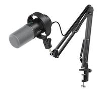 FIFINE K688 Podcast Microphone Kit, USB/XLR Dynamic Microphone with Boom Arm for PC/XLR Mixer, Gaming Mic with Mute Button, Headphone Jack for Vocal, Voice-Over, Streaming, Music Recording -K688CT