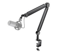 FIFINE Mic Boom Arm, Microphone Stand with Cable Management Channel, Fully Adjustable, Heavy Duty Metal Mic Stand with Desk Mount Clamp for Podcast R