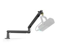 FIFINE Microphone Arm Stand, Boom Arm Stand with Desk Mount Clamp, Screw Adapter, Cable Management, Suspension Scissor Mic Stand for Boom Stick Micro
