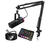 FIFINE Podcast Microphone Bundle AM8T+SC3+L9