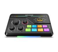 FIFINE RGB Gaming Audio Interface with XLR Preamp, 7.1ch Surround Sound Headphone Amp, EQ Modes, Voice Changer, Game/Chat Balance for Streaming, Living, Voice Chat, Audio Mixer - SC8