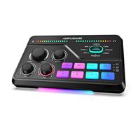 Fifine Gaming Mixer for Voice Chat and Streaming- 7.1ch Surround Sound Headphone Amp-XLR Preamp-USB Plug & Play-Voice Changer-RGB-Volume Control-3 EQ Modes Ampligame SC8