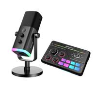 FIFINE Streaming Microphone with Audio Mixer - AM8+SC8