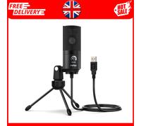 FIFINE USB Condenser Microphone Set For PC Podcast Recording Gaming Streaming