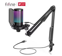 FIFINE USB Gaming Microphone Kit for PC,PS4/5 Condenser Cardioid Mic