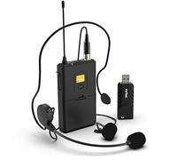 Wireless Microphones for Computer,FIFINE USB Wireless Microphone System for PC and Mac,Headset UHF Wireless System with USB Receiver,Transmitter,Headset and Clip Lavalier Lapel Mic-K031B