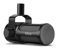 FIFINE XLR Dynamic Microphone, Studio Vocal Mic for Recording, All Metal XLR Podcast Microphone with Mid-Boost, Low-Cut Filter for Voice-Over, Compatible with Mixer/Audio Interface-AmpliTank TANK1