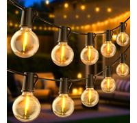 FIFlying Outdoor String Lights, 158FT/48.15M Outdoor Lights Mains Powered with 70+2 Shatterproof Bulbs, IP54 Waterproof Festoon Lights for Backyard Patio Pergola Wedding Party