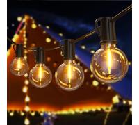 FIFlying Outdoor String Lights, 20.1M/65.9FT Outdoor Lights Mains Powered with 30+2 Shatterproof Bulbs, IP54 Waterproof Garden String Lights Festoon Lights for Garden Backyard Patio Wedding Party