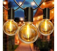FIFlying Outdoor String Lights, 8.8M/28.9FT Outdoor Lights Mains Powered with 12+1 Shatterproof Bulbs, IP54 Waterproof Garden String Lights Festoon Lights for Garden Backyard Patio Wedding Party
