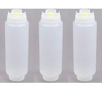 Fifo Sauce Squeeze Bottle Colour: White. Capacity: 591ml (20oz) - Pack of 3