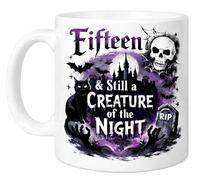 Fifteen and Still A Creature of The Night Gothic 15th Birthday Coffee Cup Gift Mug