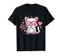 Fifth 5th Grade Vibes Back to School Cute Cat Cute For Girls T-Shirt