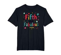 Fifth and Fabulous School Celebration Fun T-Shirt, Men's Big and Tall, Black, 4X Tall