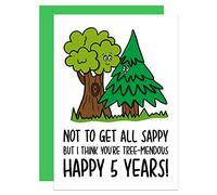 Fifth Anniversary Card, Wedding Anniversary A6 Card, Wood Anniversary, Funny Card, Sheet Pun Card, Card for Husband, Card for Wife, Five Year Card (Wood 5 Year)