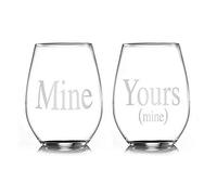 Fifth Avenue Crystal Mine/Yours Stemless Glasses (Set of 2), Clear