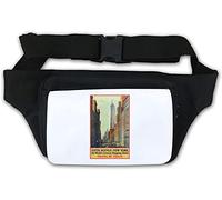 Fifth Avenue New York Retro USA Travel Poster Waist Bag Fanny Pack White
