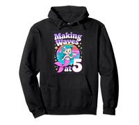 Fifth Birthday Mermaid Making Waves At 5 Girl Pullover Hoodie