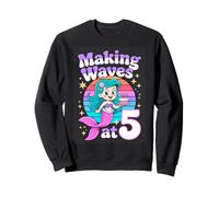 Fifth Birthday Mermaid Making Waves At 5 Girl Sweatshirt