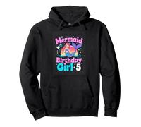 Fifth Birthday Party Mermaid Birthday Girl 5 Theme Pullover Hoodie
