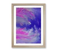 Fifth Dimension Abstract Framed Print for Living Room Bedroom Home Office Décor, Wall Art Picture Ready to Hang, Oak A2 Frame (64 x 46 cm)