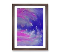 Fifth Dimension Abstract Framed Print for Living Room Bedroom Home Office Décor, Wall Art Picture Ready to Hang, Walnut A2 Frame (64 x 46 cm)