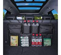 Fifth Gear Hanging Car Boot Storage Organiser Multi Pocket Trunk Back Seat Children's Travel Storage Waterproof Durable Foldable Cargo Net with 8 Pockets