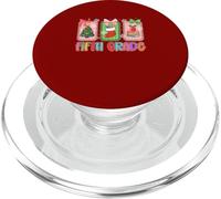 Fifth Grade Colorful Xmas Tree Student Equipment Teacher PopSockets PopGrip for MagSafe