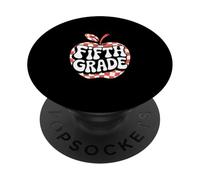 Fifth Grade Retro Apple Back To School PopSockets Adhesive PopGrip