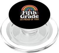 Fifth Grade So Proud Of You Rainbow Graduation PopSockets PopGrip for MagSafe