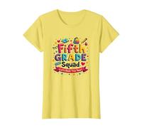 Fifth Grade Squad Girls Rock This Year School Spirit T-Shirt, Women, Lemon, S