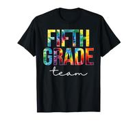 Fifth Grade Team Back to School Tie Dye Retro Rainbow T-Shirt
