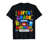 Fifth Grade Where The Adventure Begins Back to School T-Shirt