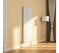 Fifth NYC 1600 × 472 mm White Vertical Radiator Double Oval Column Designer Radiator Modern - Kitchen, Living, Bathroom Central Heating Tall Upright Radiators